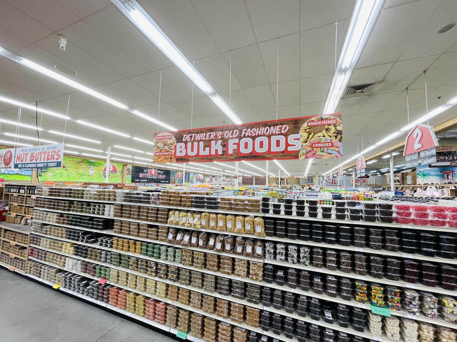 Detwiler's Old Fashioned Bulk Foods Grocery Aisle Sign